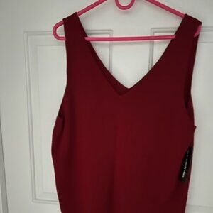 LINDA ALLARD FOR ELLEN TRACY - SLEEVELESS V NECK SWEATWER - 2X BNWT